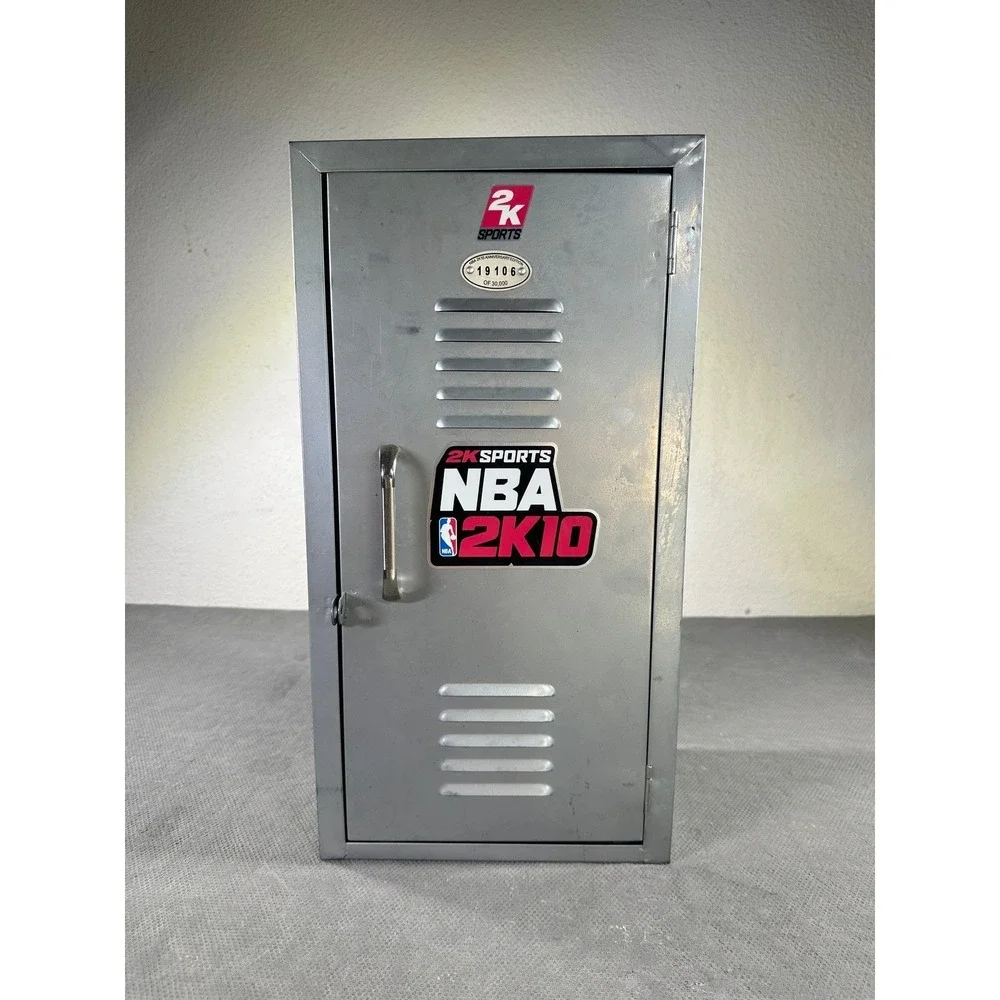 NBA 2K10 Anniversary Edition Metal Locker Video Game Storage Case Limited 19106